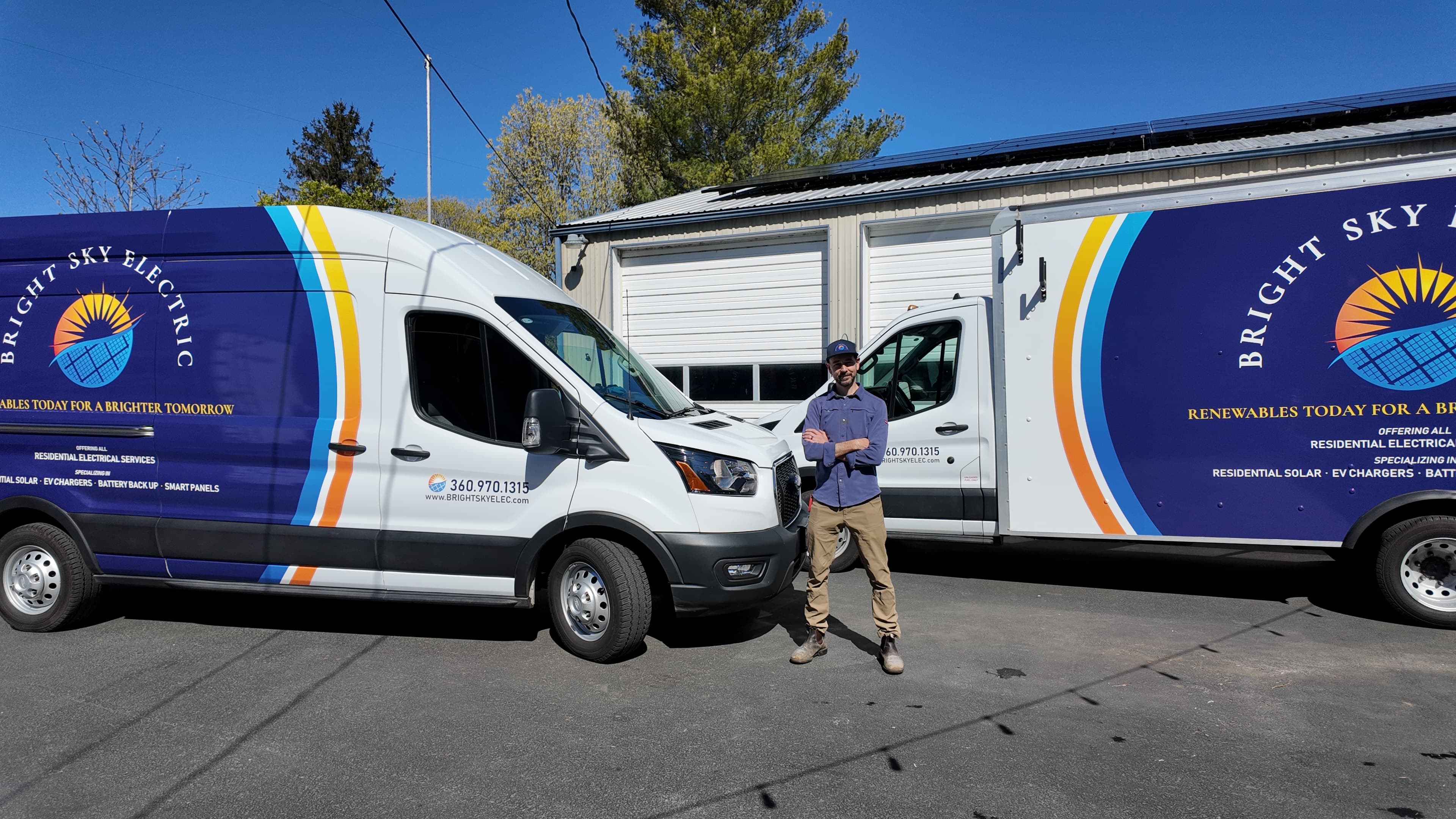 Bright Sky Electric work vans