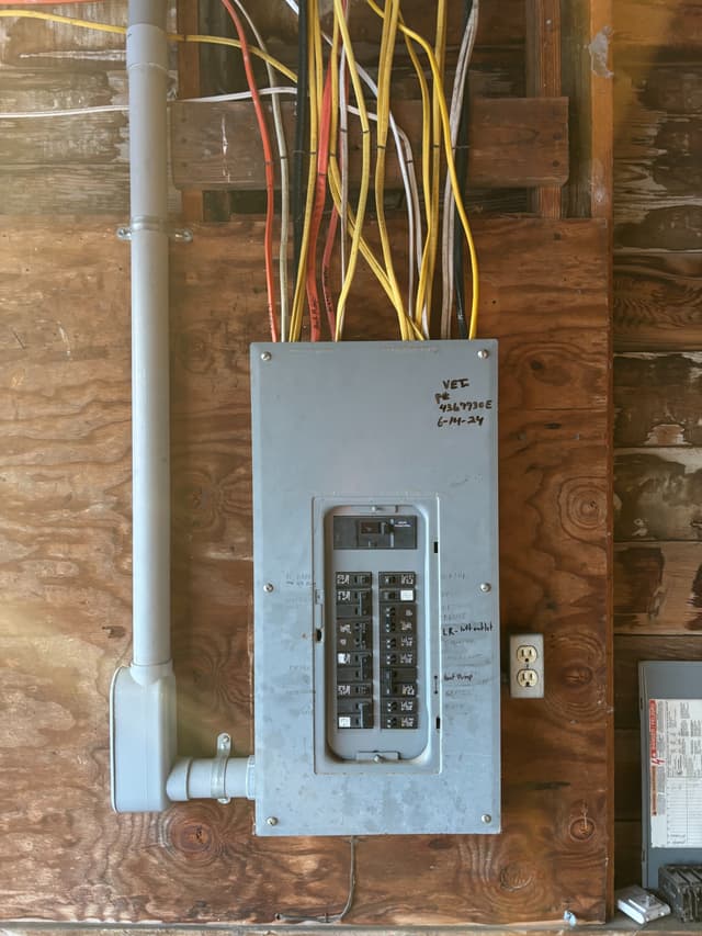 electrical panel before